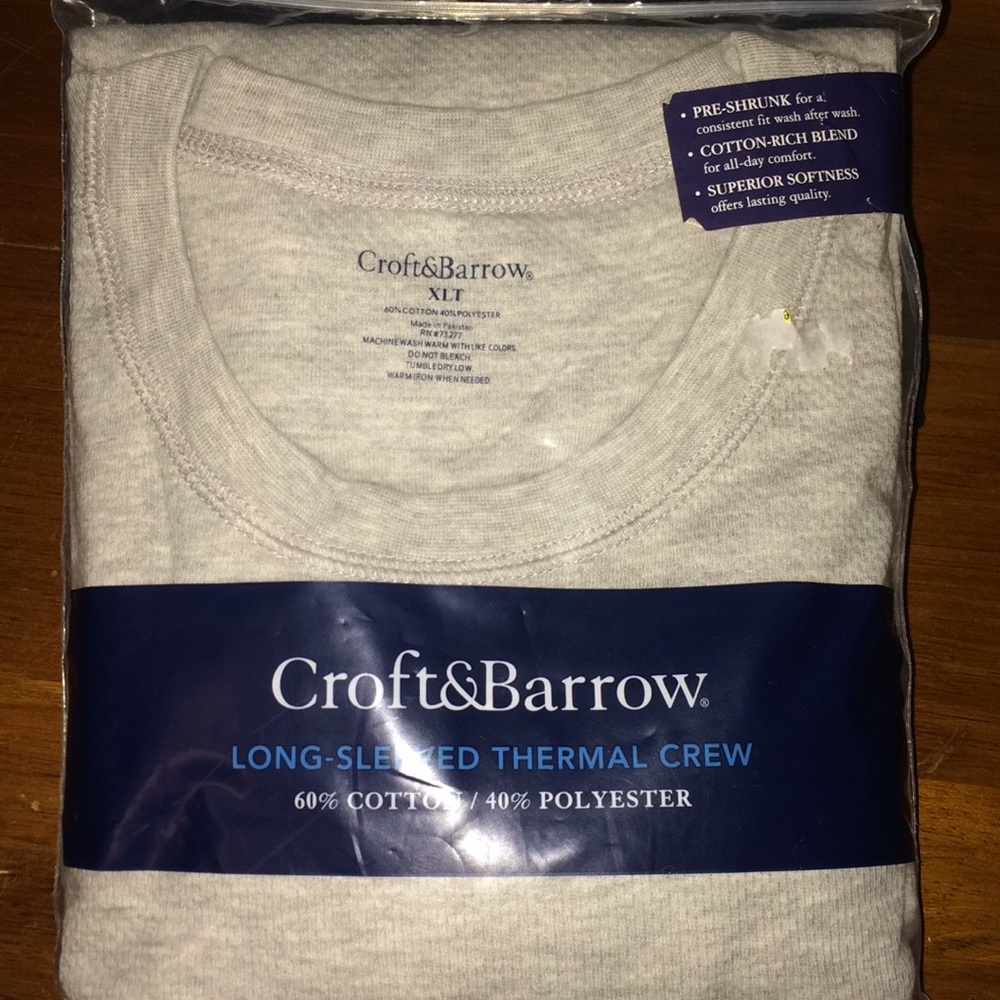Long sleeve thermal crew